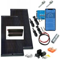 Solcellspaket med 2x200 watts paneler inkl 2000 watts Elektron inverter